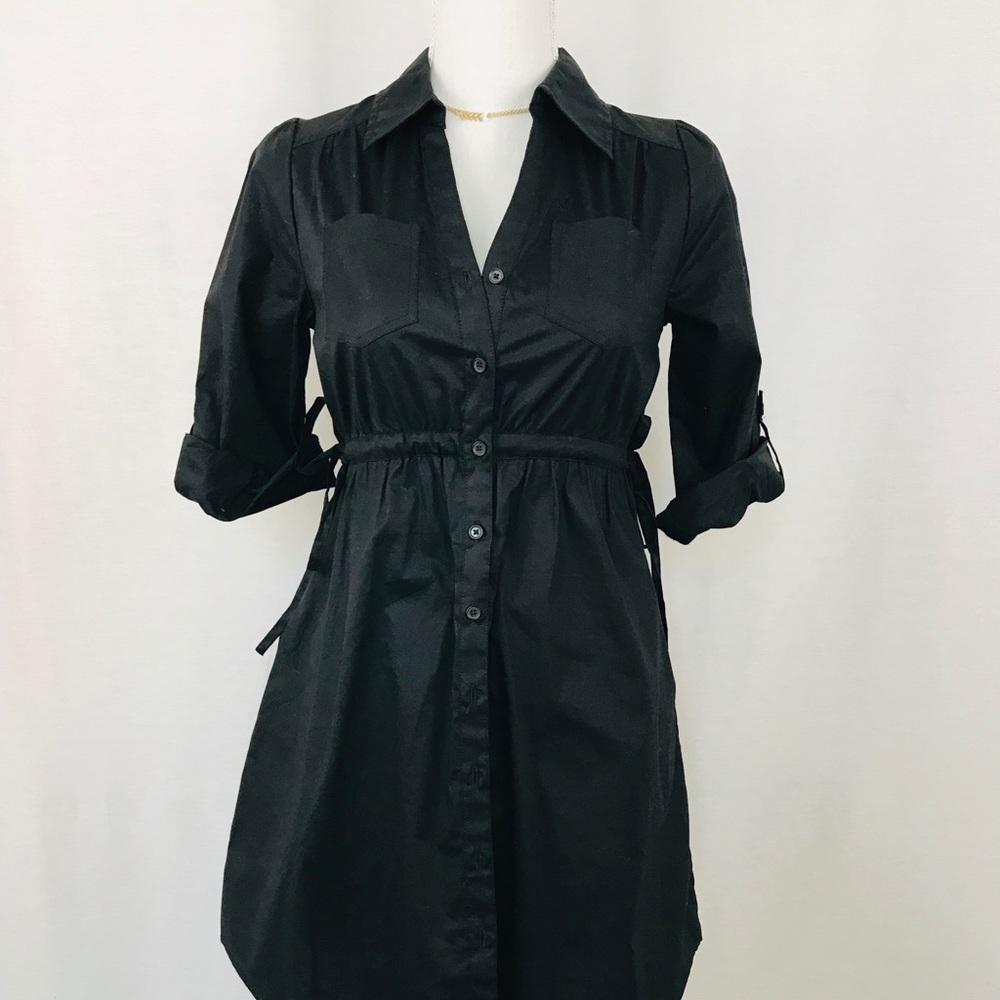 H&M Simple black button down dress